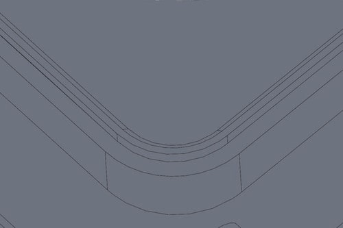 CAD design screenshot of a device part