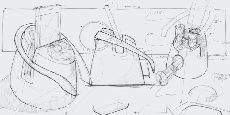 initial concept design sketches for Cloud DX