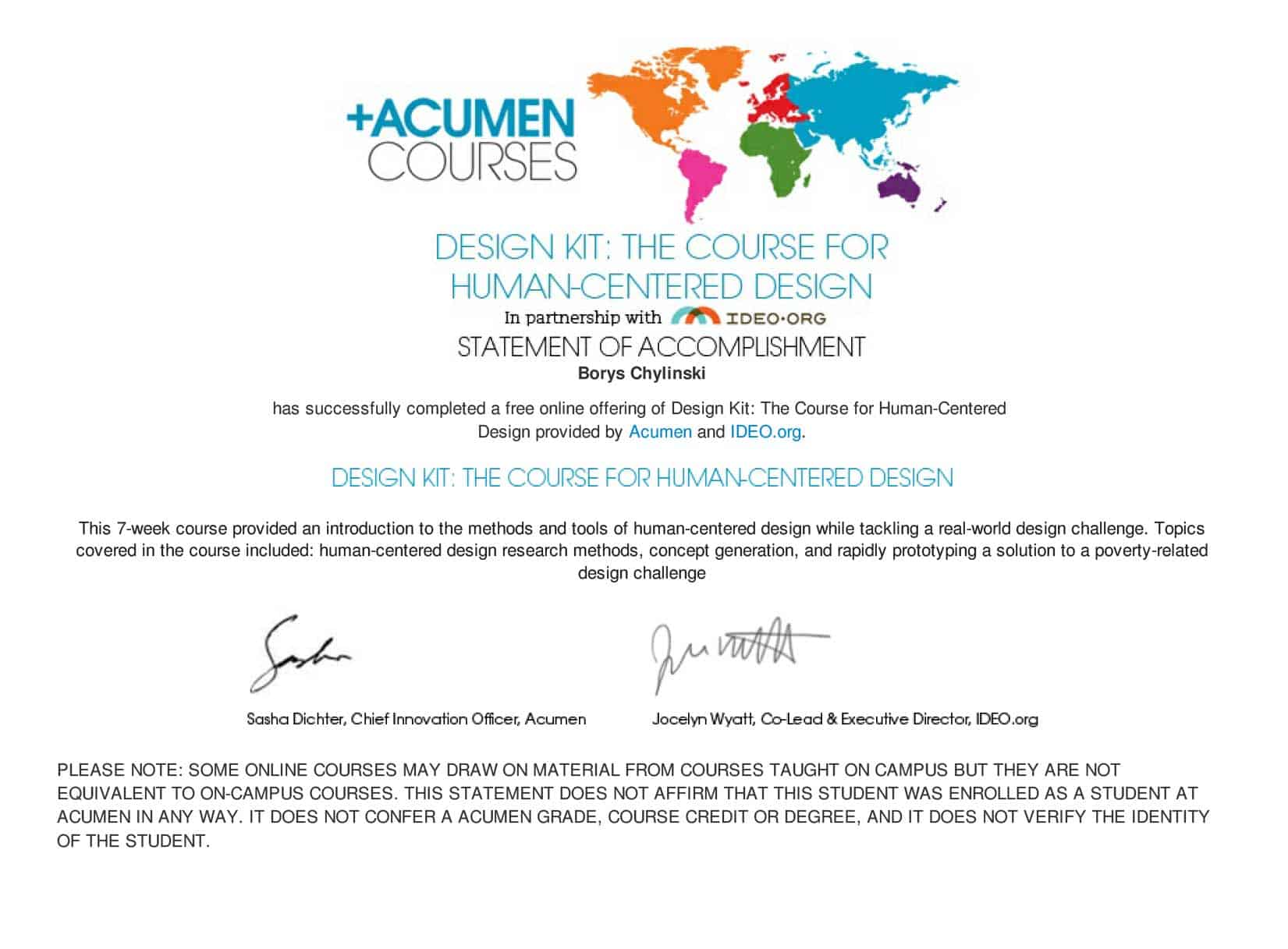 Borys Chylinski Design Kit The Course for Human Centered Design